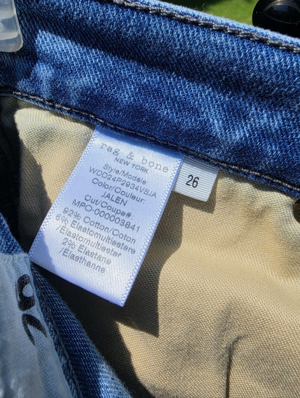 Rag & Bone Harlow Mid-Rise Ankle Straight Jeans Jalen Size 26 - Picture 10 of 11